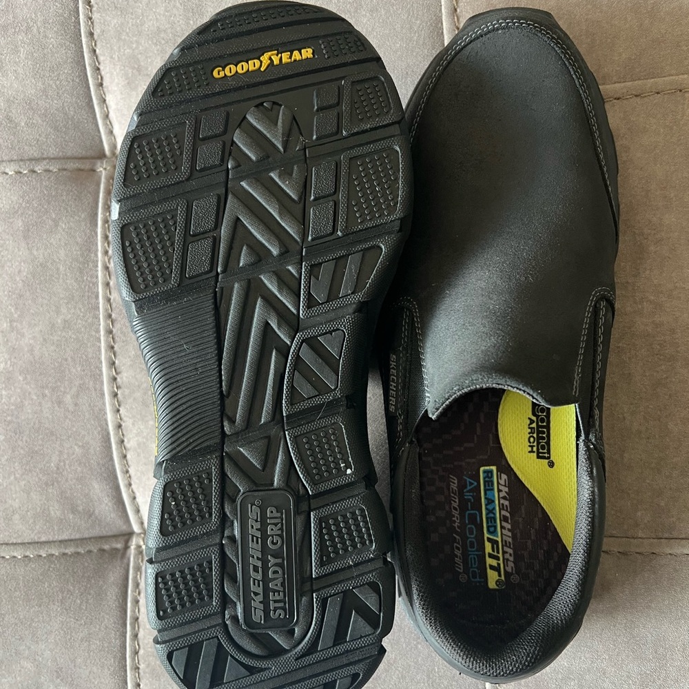 Skechers Black Men's Slip-On Loafers - Picture 3 of 6